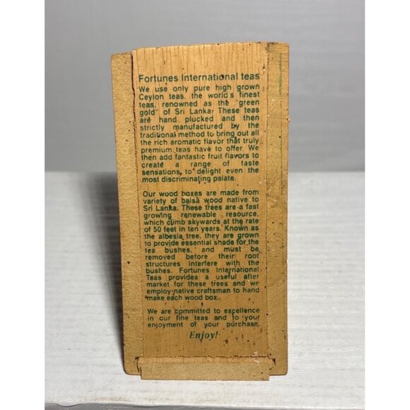 Furtunes International Tea Wooden Box Pyramid Christmas Apple Cinnamon BOX ONLY - Picture 2 of 8